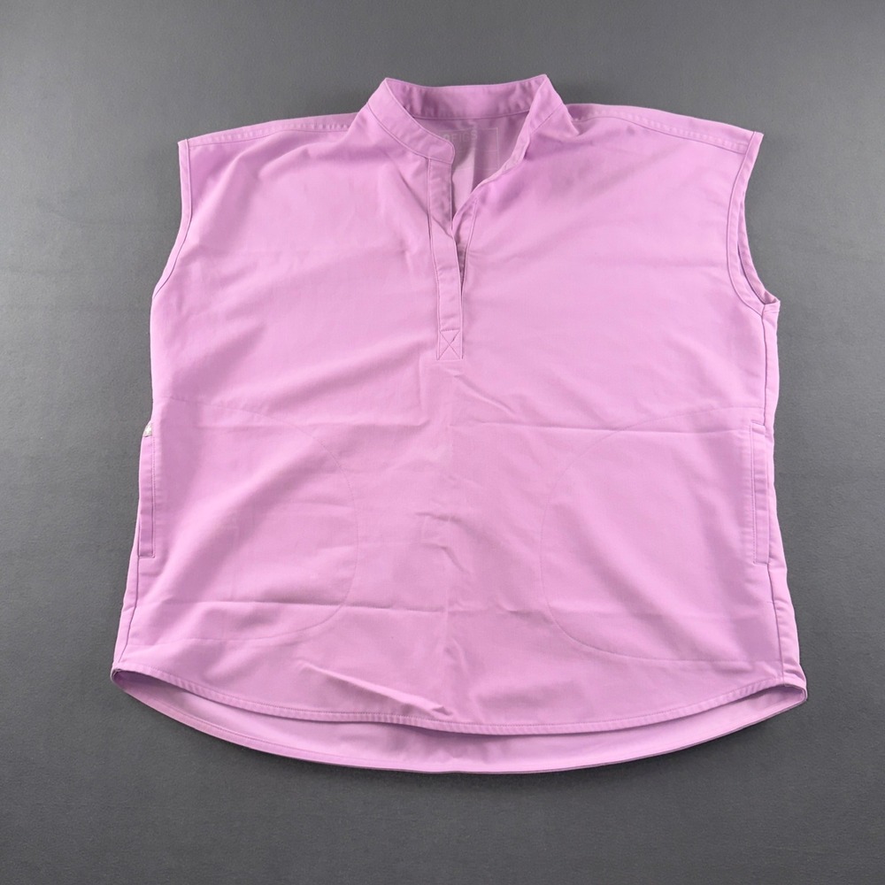 FIGS Rafaela Oversized Scrub Top Lavender Purple Sleeveless WXXSW1003 Large